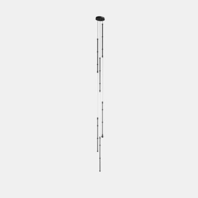 Ferndown Contemporary Multi-Drop Pendant Light Matte Black