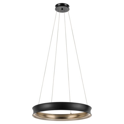 Feronne Black Ring Pendant With Champagne Bronze Inner Band
