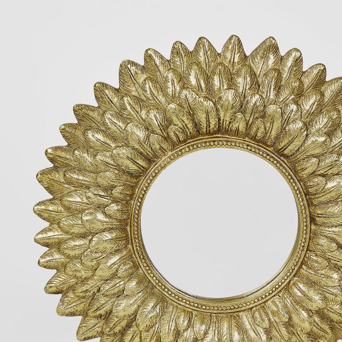 Fleurance French Provincial Gilt Feather Sunburst Mirror Fleurance French Provincial Gilt Feather Sunburst Mirror