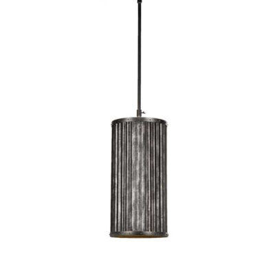 Fluted Cylinder Ceiling Pendant Gunmetal