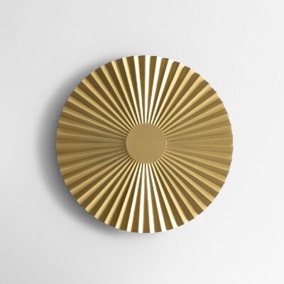 Foldstone Contemporary Sunburst Wall Light Natural Brass