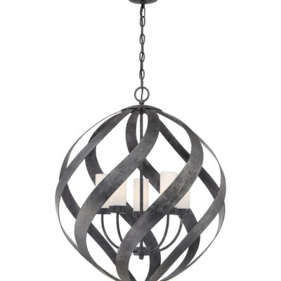 Forgehill Orb Outdoor Chandelier Old Black