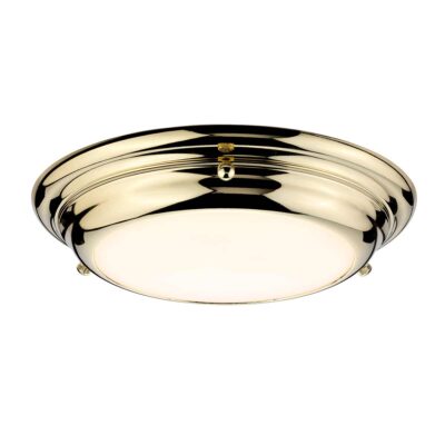 Foxcote Hamptons Ceiling Flush Polished Brass
