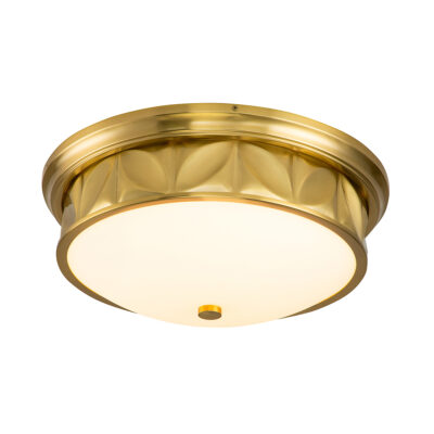 Foxdene Artistic Ceiling Flush Aged Brass
