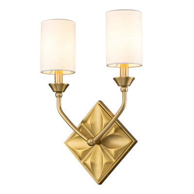 Foxdene French Provincial Twin Wall Light Aged Brass
