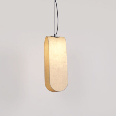 Framlingham Hamptons Elongated Dome Ceiling Pendant White Mulberry Paper