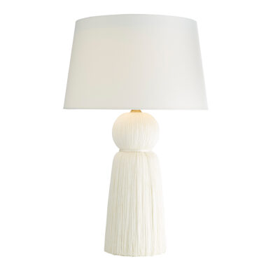 Fringemont Hamptons Fringed Table Lamp Ivory
