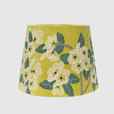 Frostfield French Provincial Embroidered Velvet Tapered Lamp Shade Yellow