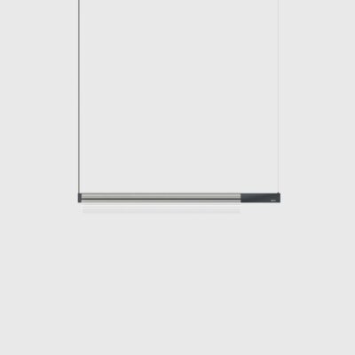 Furrowline Contemporary Linear Pendant Light Matte Black Short