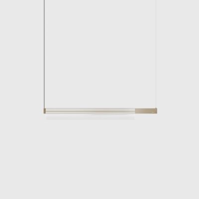 Furrowline Contemporary Linear Pendant Light Matte Bronze