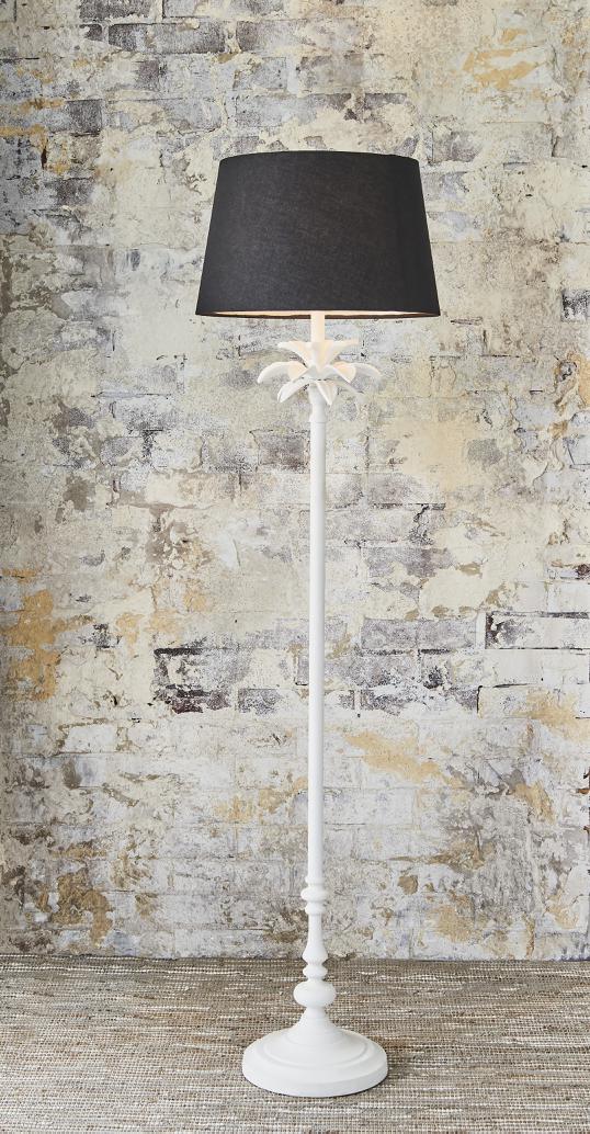 Gainsborough French Provincial Palm Leaf Floor Lamp Base White Gainsborough French Provincial Palm Leaf Floor Lamp Base White