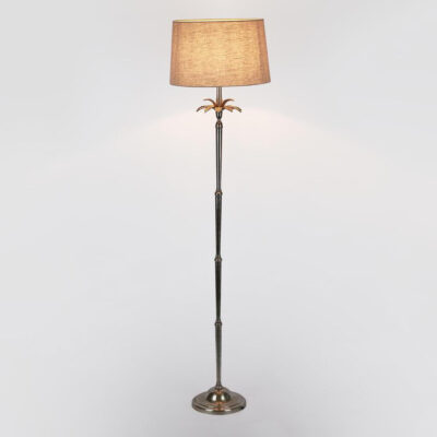 Gainsborough French Provincial Palm Tree Floor Lamp Base Antique Silver