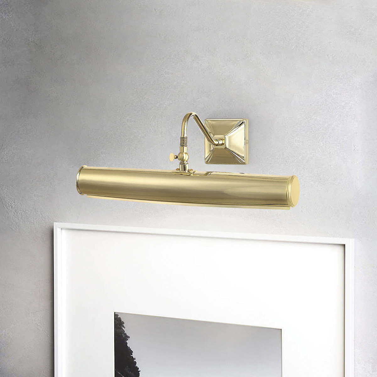 Gallery Beam Traditional Picture Light Polished Brass Gallery Beam Traditional Picture Light Polished Brass — lifestyle