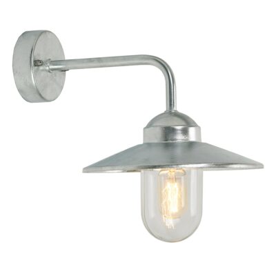 Galvern Lantern Coastal Outdoor Wall Light Galvanised