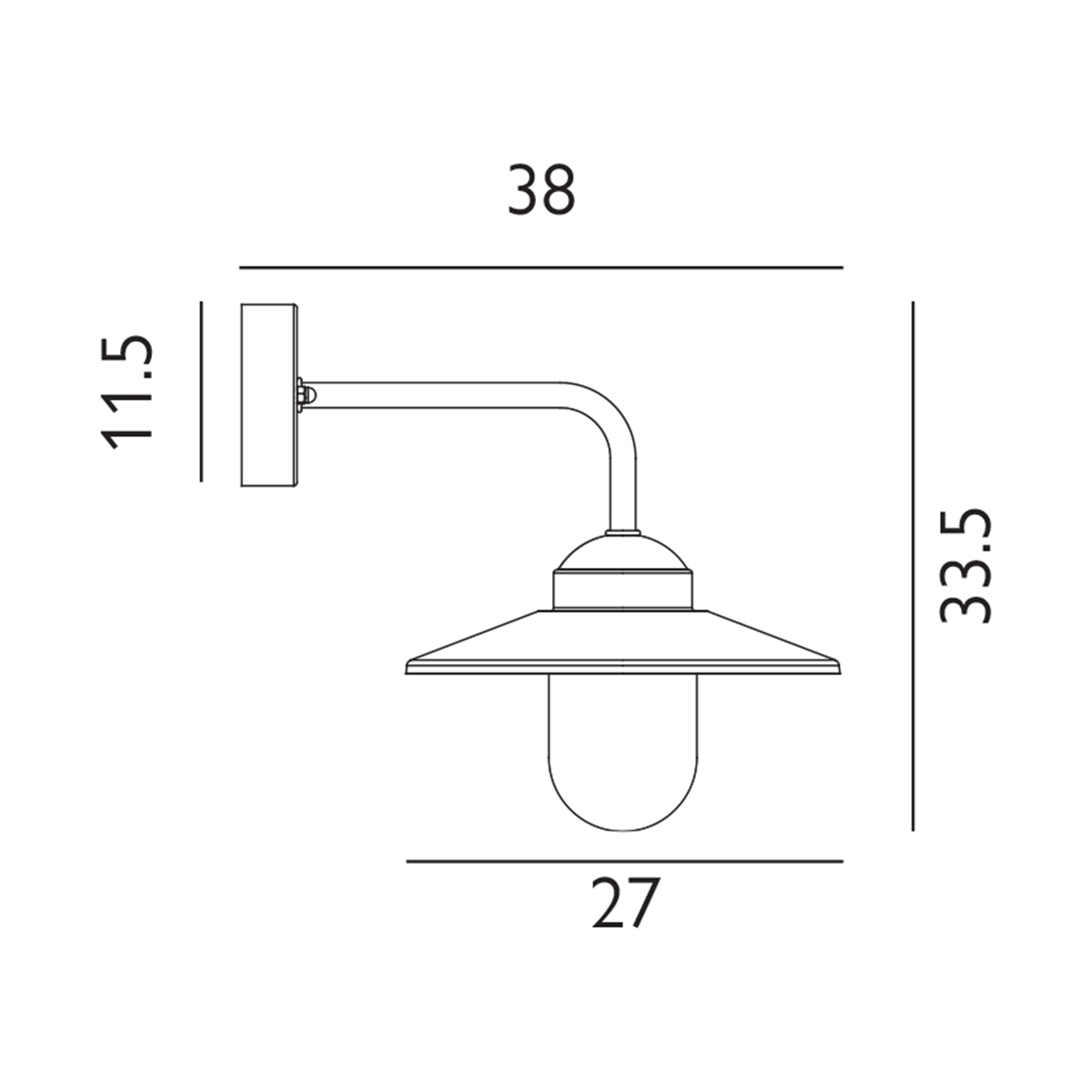 Galvern Lantern Swan Neck Outdoor Wall Light Black Galvern Lantern Swan Neck Outdoor Wall Light Black