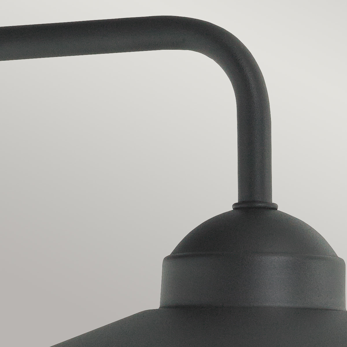Galvern Lantern Swan Neck Outdoor Wall Light Black Galvern Lantern Swan Neck Outdoor Wall Light Black — detail view
