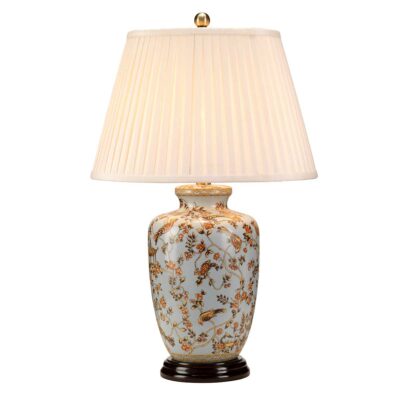 Gilded Aviary French Provincial Table Lamp Light Blue and Gold