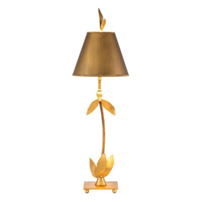 Gilded Blossom French Provincial Table Lamp Gold Leaf