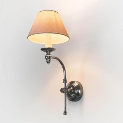 Gillingham Curved Wall Light Antique Silver