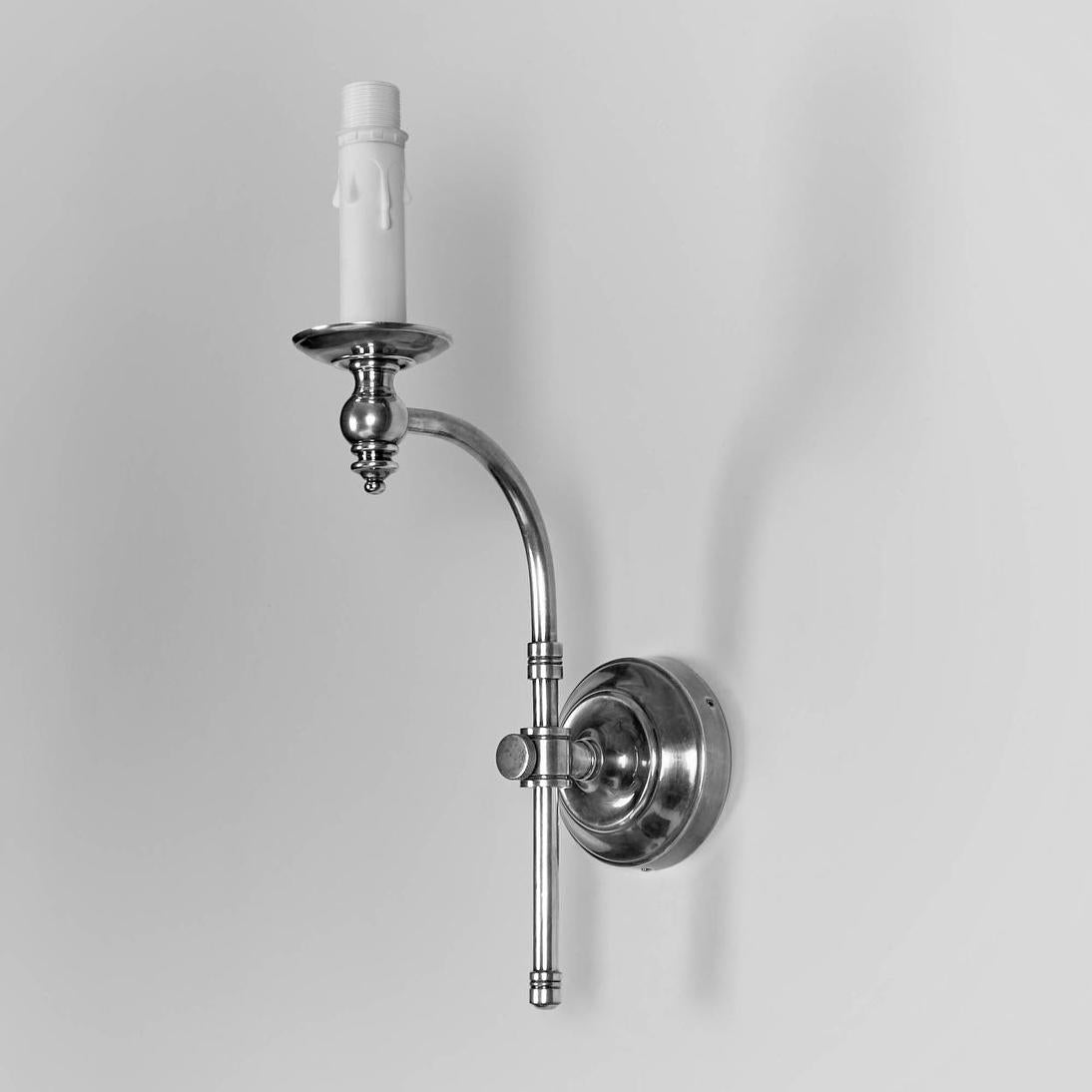 Gillingham French Provincial Curved Wall Light Polished Nickel Gillingham French Provincial Curved Wall Light Polished Nickel