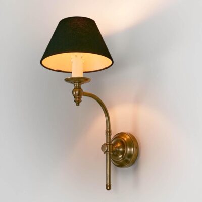 Gillingham Hamptons Curved Wall Sconce Antique Brass