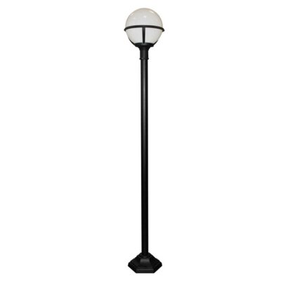 Glenhollow Traditional Globe Outdoor Lamp Post Black