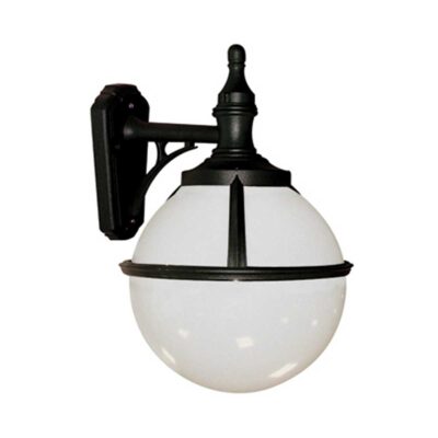 Glenhollow Traditional Globe Outdoor Wall Light Black