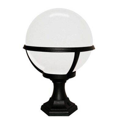 Glenhollow Traditional Outdoor Pedestal Lantern Black