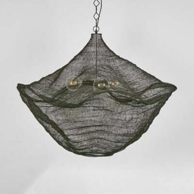 Glenhurst Woven Mesh Dome Pendant Light Black