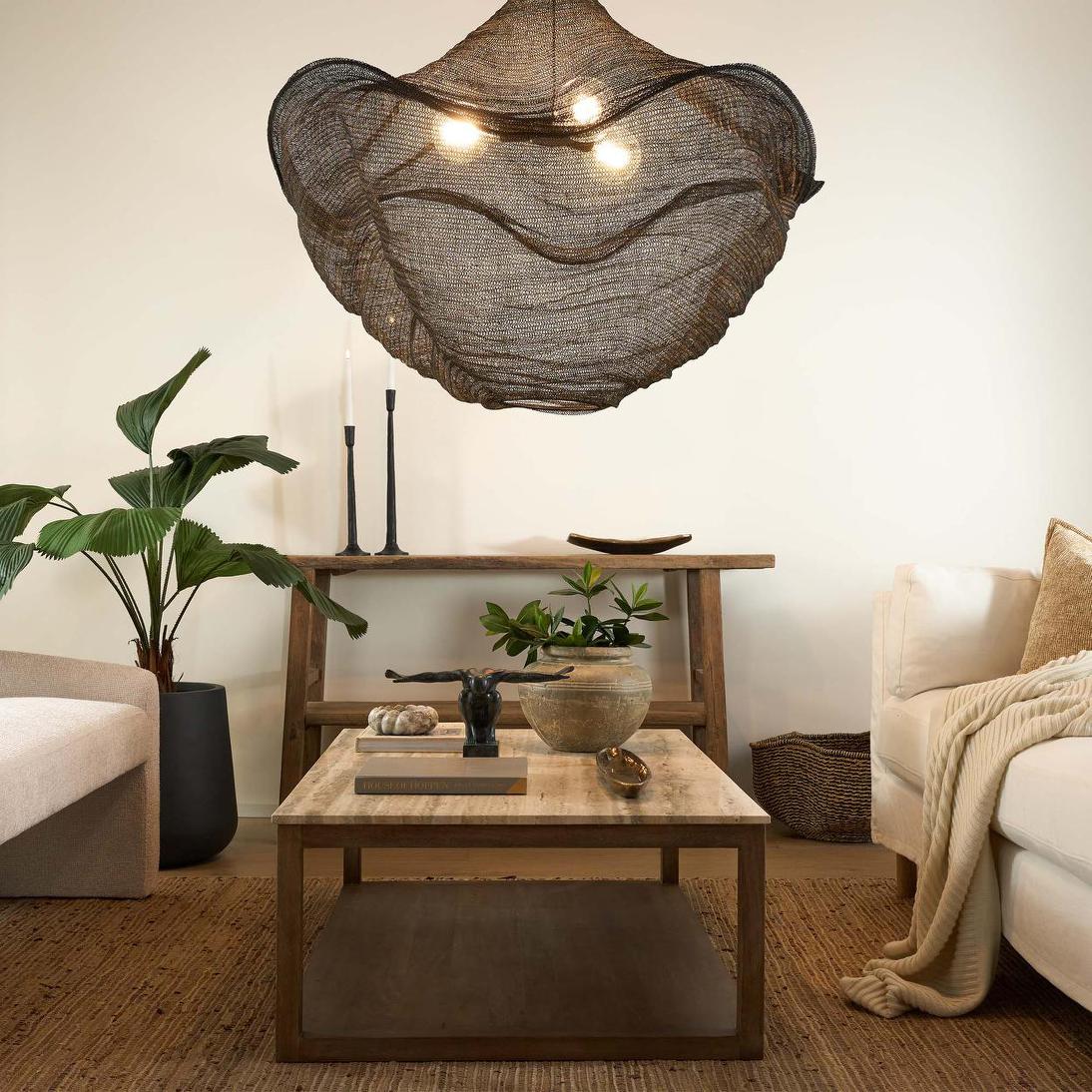 Glenhurst Woven Mesh Dome Pendant Light Black Glenhurst Woven Mesh Dome Pendant Light Black