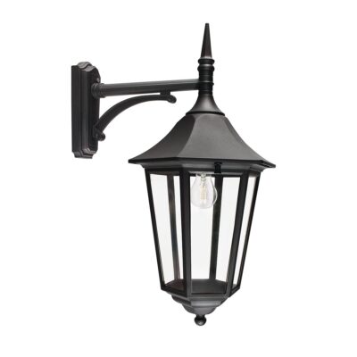 Glenrowan Gate Traditional Outdoor Wall Lantern Black