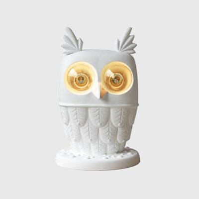 Glenview Sculptural Owl Table Lamp Matte White