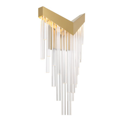 Goldcrest Wall Contemporary Chevron Wall Light Brushed Gold