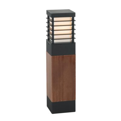 Grandmere Field Coastal Timber Outdoor Bollard Black