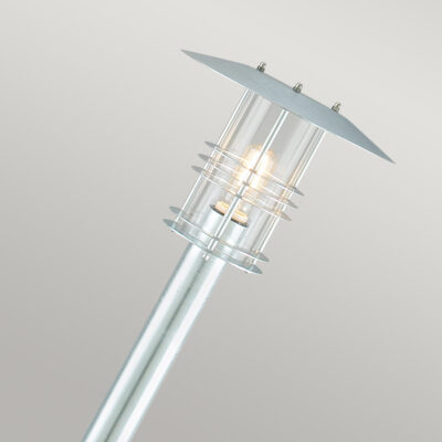 Grandmere Harbour Coastal Outdoor Pillar Lantern Galvanised — detail view