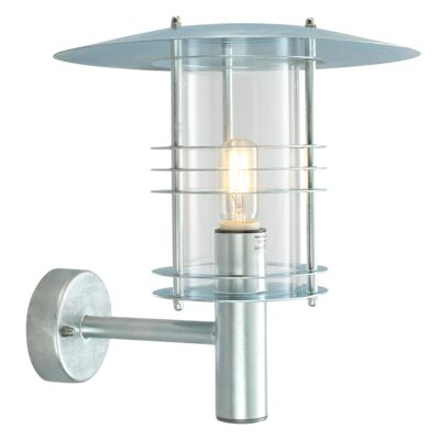 Grandmere Harbour Hamptons Grande Outdoor Wall Lantern in Galvanised Steel