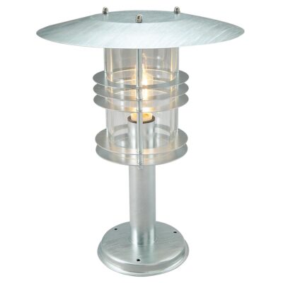 Grandmere Harbour Hamptons Outdoor Pedestal Lantern Galvanised