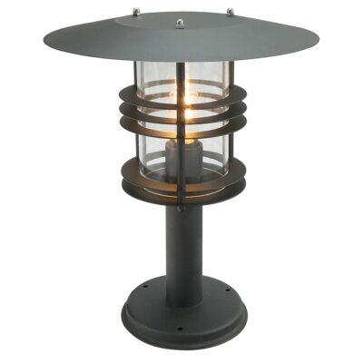 Grandmere Harbour Heritage Outdoor Pedestal Lantern Black