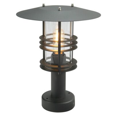 Grandmere Harbour Heritage Outdoor Pedestal Lantern Black