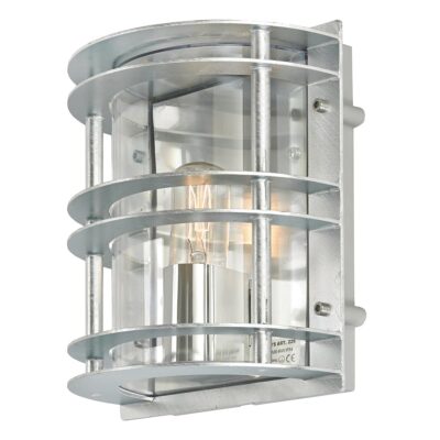 Grandmere Harbour Industrial Outdoor Wall Light Galvanised