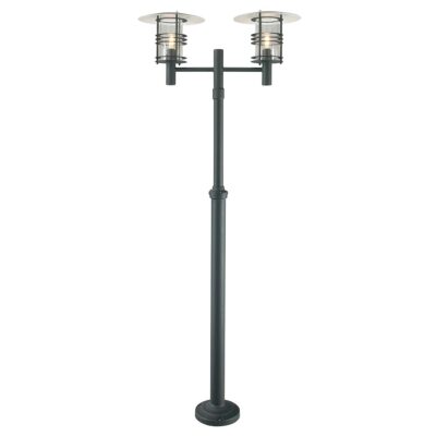 Grandmere Harbour Twin Lantern Outdoor Lamp Post Black