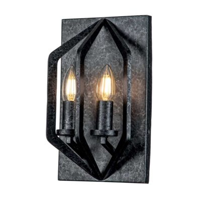 Grangefield Industrial Wall Light Old Black Steel