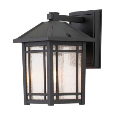 Grantham Abbey Traditional Small Outdoor Wall Lantern Black
