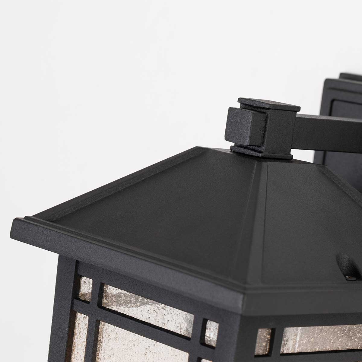 Grantham Abbey Traditional Small Outdoor Wall Lantern Black Grantham Abbey Traditional Small Outdoor Wall Lantern Black — detail view