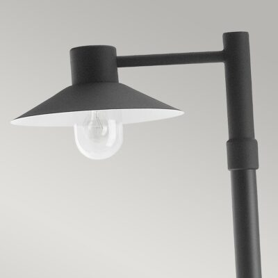 Grasmere Post Black Outdoor Lamp Post — detail view