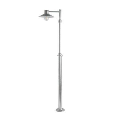 Grasmere Post Industrial Outdoor Lamp Post Galvanised