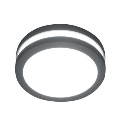 Graystone Modern Round Outdoor Wall Light Graphite