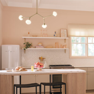 Grenmoor Branching Pendant Light in Champagne Bronze — in situ view