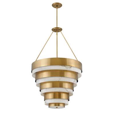 Grenshire Art Deco Tiered Brass Pendant