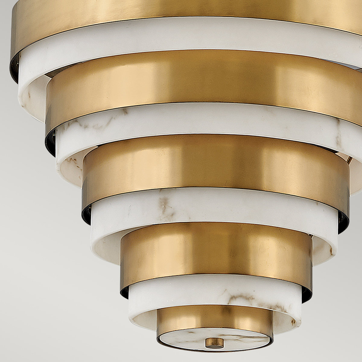 Grenshire Art Deco Tiered Pendant Heritage Brass Grenshire Art Deco Tiered Pendant Heritage Brass — detail view